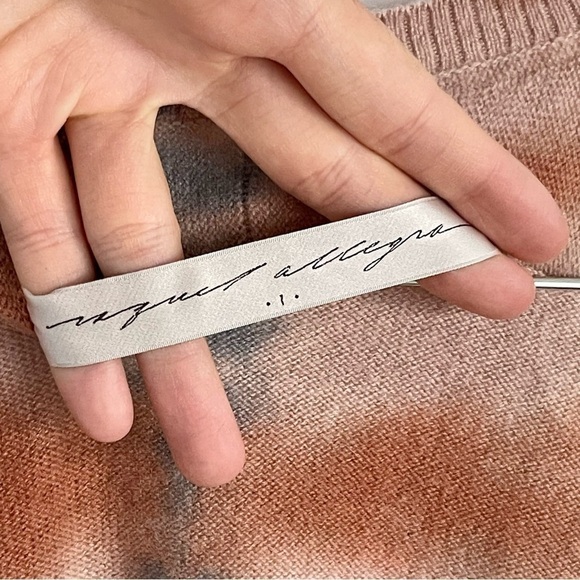 Raquel Allegra Tiger Animal Print Soft Cashmere V-Neck Sweater Cardigan Large - Picture 7 of 9